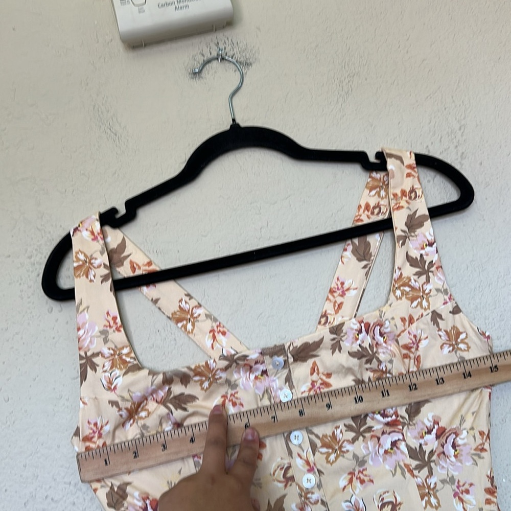House of CB 'Alba' Honeyflower Priint Gathered Cotton Midi Dress NWOT size S - Picture 7 of 17